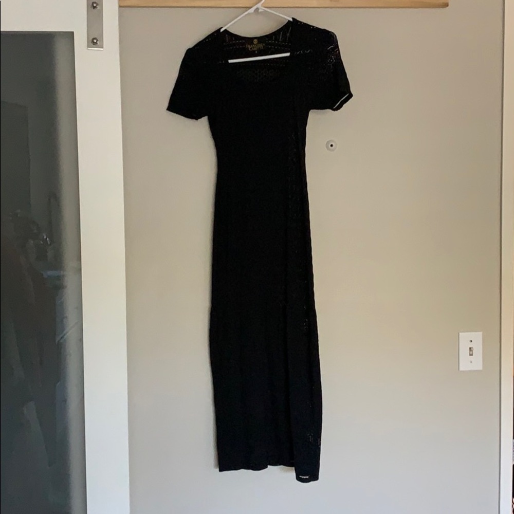 Black stretchy maxi dress